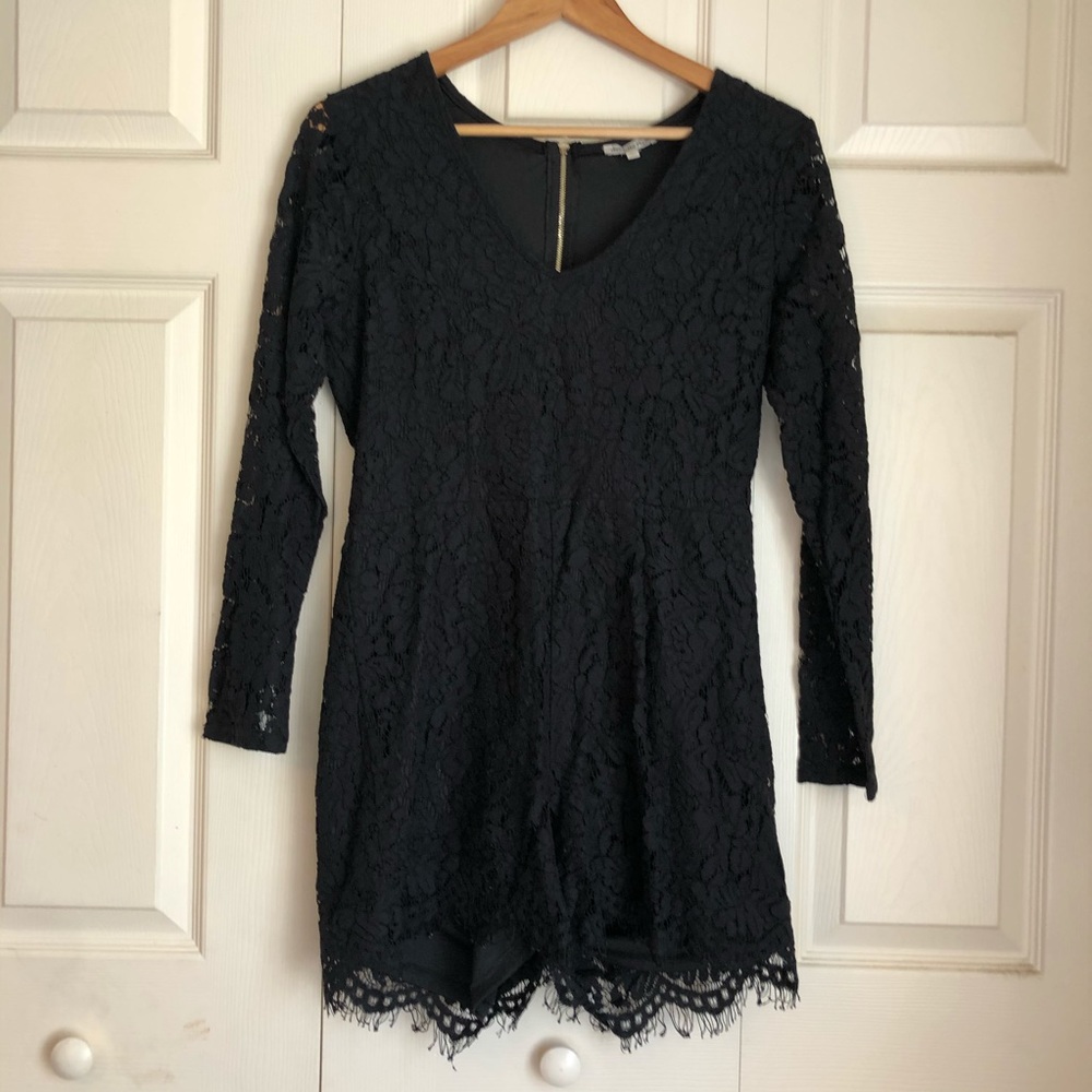 Black Lace Romper